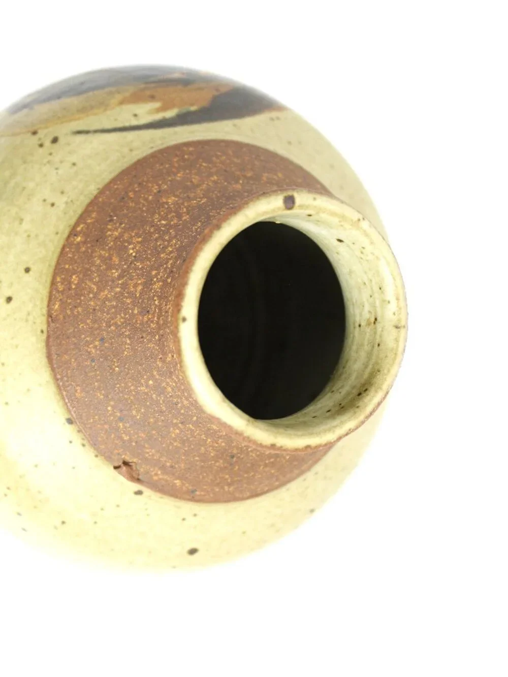 MCM Globular Earth/Stoneware Vase Signed 